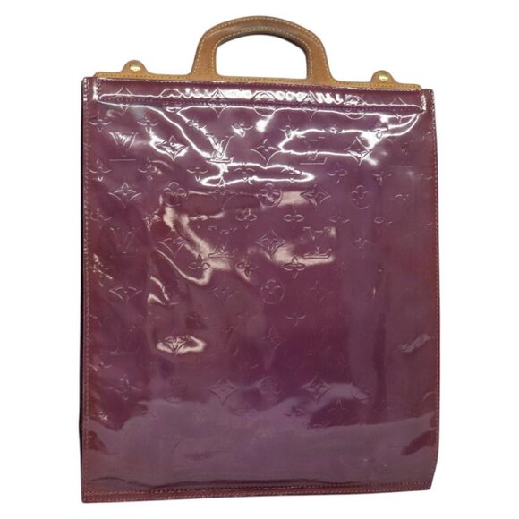 LOUIS VUITTON Monogram Vernis Stanton Tote Bag Purple Viole M91079 Auth KD074 - Picture 1 of 16